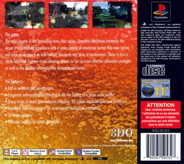 Army Men - Operation Meltdown (EU) box cover back